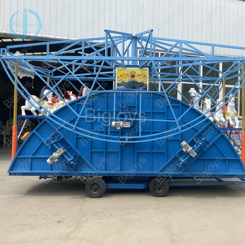 Mobile carousel with trailer