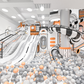Custom Indoor Children's Playground Interactive Play Area Racing Car Ball Pool Restaurant