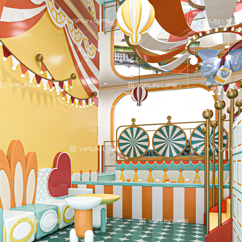 Circus Theme Kids Indoor Playground Equipment Soft Play Equipment Set  Kids Games Indoor Playground