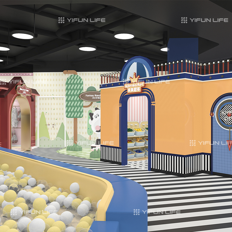 Kids Play Area Amusement Park Equipment Interactive Games Children Slides Indoor Playground