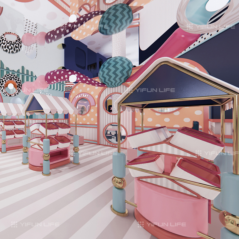 Dubai 3000 Square Meters Customized Soft Play Children's Family Restaurant Candy-Themed Indoor Playground