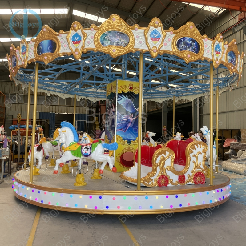 Mobile carousel with trailer