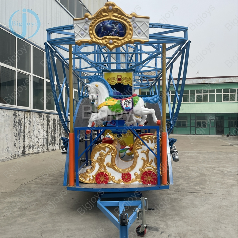 Mobile carousel with trailer