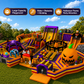Commercial Halloween-Themed Inflatable Amusement Park with Slides and Obstacle Course