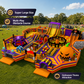 Commercial Halloween-Themed Inflatable Amusement Park with Slides and Obstacle Course