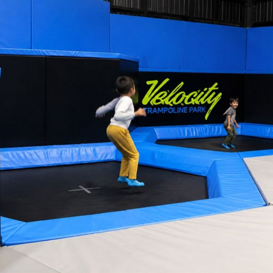 KIDS TRAMPOLINE WITH FULLY PADDED SURROUNDINGS